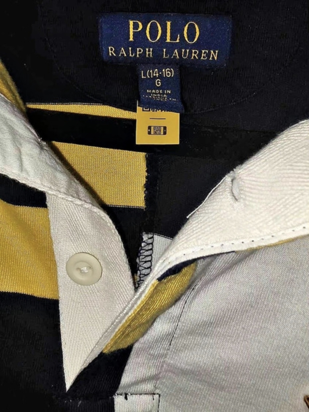 Polo Ralph Lauren Classic Fit Patchwork Jersey Rugby Shirt Color Block Rugby - Picture 3 of 3